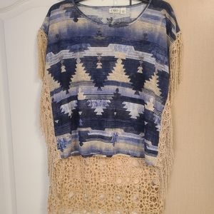Southwest Style Top (MD) & Crochet Skirt Sz (LG)
